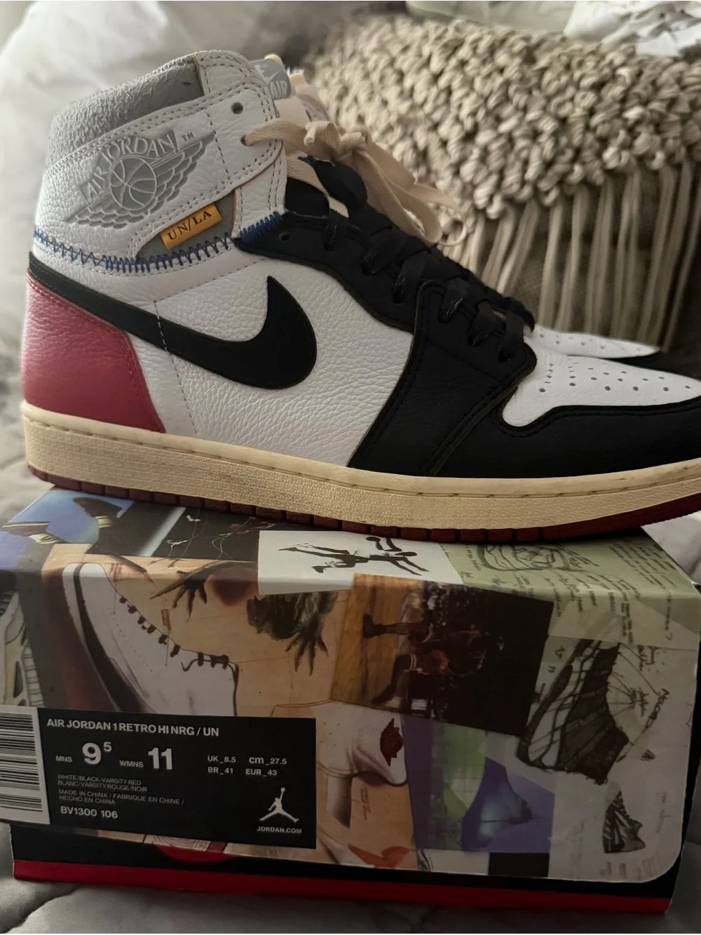 Air Jordan 1 Retro High “Union LA” OG White Black Red